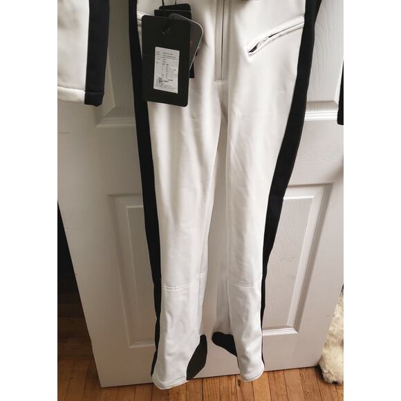 Goldbergh Parry Faux Fur Trim Ski Suit Jumpsuit White One Piece US 12 $1200 NEW - Picture 5 of 10